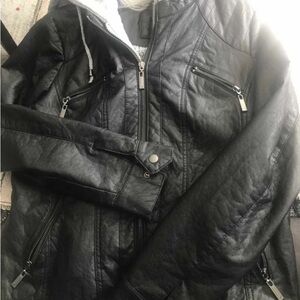 Black Faux Leather Jacket